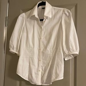 Ralph Lauren white puff sleeve button up